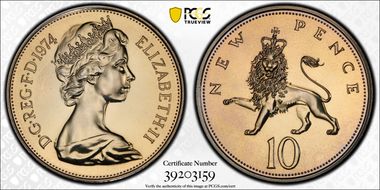 1974 10p S-F1 New Pence PR67