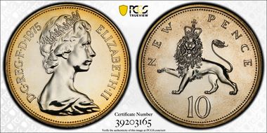1975 10p S-F1 New Pence PR67