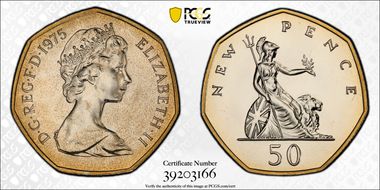 1975 50p S-H1 New Pence PR66