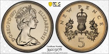 1977 5p S-D1 New Pence PR66