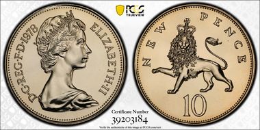 1978 10p S-F1 New Pence PR69