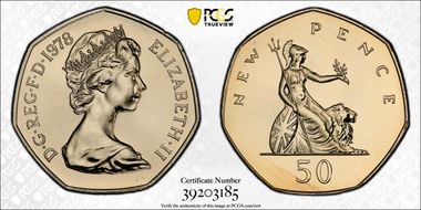 1978 50p S-H1 New Pence PR67