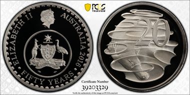 2016 20C 50 Yrs Decimal Currency PR70DCAM