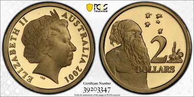 2001 $2 PR70DCAM