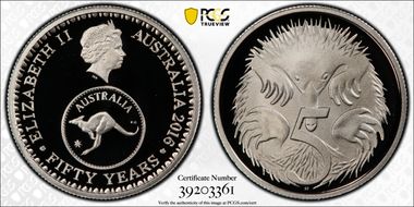 2016 5C 50 Yrs Decimal Currency PR70DCAM