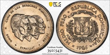 1986 1/2 P Human Rights MS63