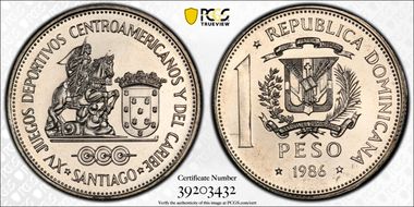 1986 Peso KM-65 Ni/Steel MS68