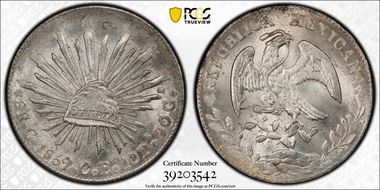 1859-C CE 8 R Cn14 MS64