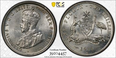 1918-M Florin MS62