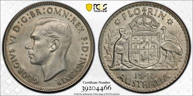 1941(m) Florin KM-40  Ag MS64