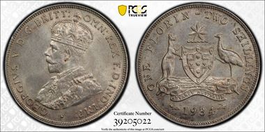 1934(m) Florin MS63