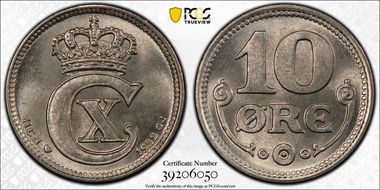 1922 HCN GJ 10 Øre MS66