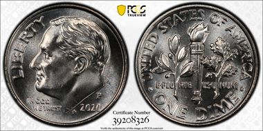 2020-P 10C Early Find MS65FB