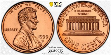 1999-D 1C MS66RD PL