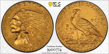 1911-D $2.50 AU53