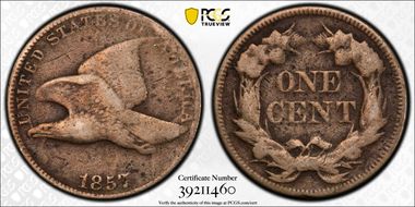 1857 1C Clash w/$20, FS-403 N1