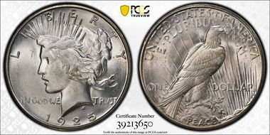1925-S $1 MS64+