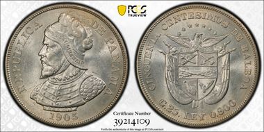 1905 50C KM-5  Ag MS63