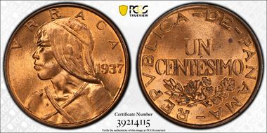 1937 1C KM-14 MS64+ RD