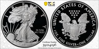 2016-W $1 Silver Eagle 30th Anniversary Lettered Edge PR69DCAM