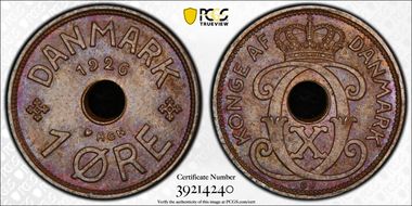 1926 HCN GJ Øre MS64BN