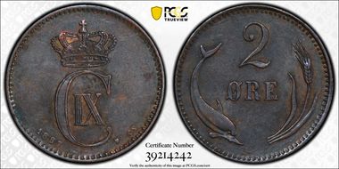 1887 CS 2 Øre AU58BN