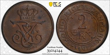 1909 VBP GJ 2 Øre MS63BN