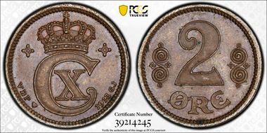 1913 VBP GJ 2 Øre MS64BN