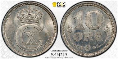 1916 VBP GJ 10 Øre MS66