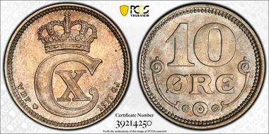 1917 VBP GJ 10 Øre MS66