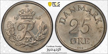 1948 NS 25 Øre MS64