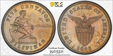 1925-M 5C Allen-4.12 MS64