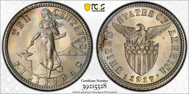 1917-S 10C KM-169 MS66