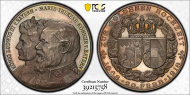 1918 Medal Golden Wedding Ag SP64