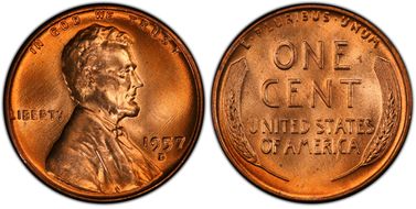 1957-D 1C MS66RD