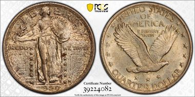 1920 25C Clashed Dies FS-401 MS62