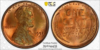 1952-D 1C MS66RB