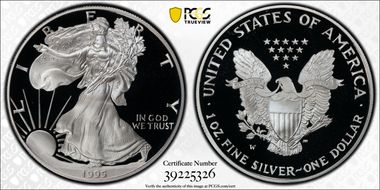 1995-W $1 Silver Eagle PR69DCAM