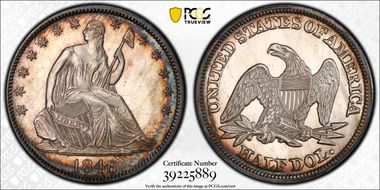 1846 50C Tall Date MS66+