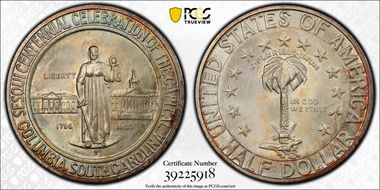 1936-D 50C Columbia MS68+