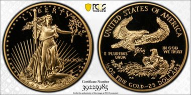 1990-P $25 Gold Eagle PR68DCAM