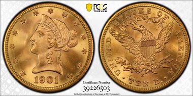 1901-S $10 MS66