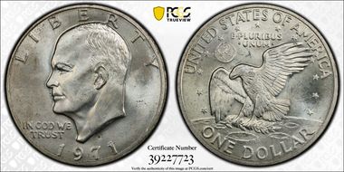 1971-S $1 Silver MS66
