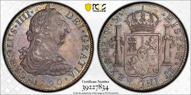 1790-Mo FM 8 R Calico-952 CAROLUS IIII MS62+