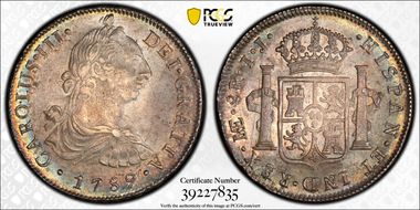 1789-L IJ 8 R Calico-1060 CAROLUS III MS63