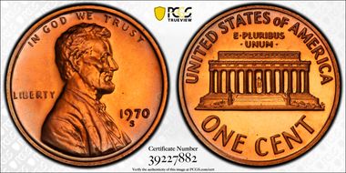 1970-S 1C Small Date FS-1402 PR67RD