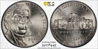 2020-D 5C Early Find MS66FS