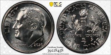 2020-P 10C Early Find MS65FB