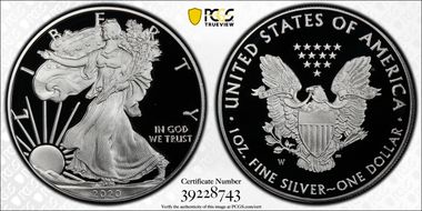 2020-W  $1 Silver Eagle PR69DCAM