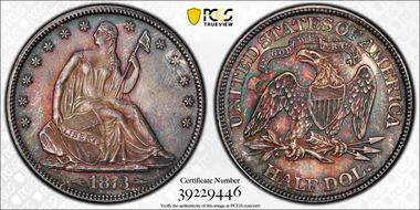 1873 50C Arrows MS65